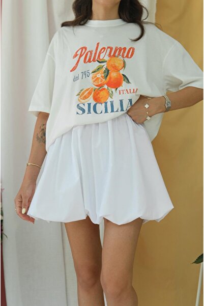 Havoş Fehér Balloon Loure miniszoknya