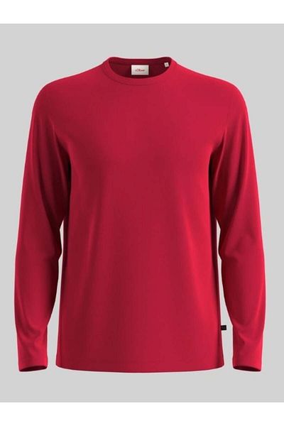 s.Oliver Men's long sleeve crew neck T-shirt, Regular fit, s.Oliver, Red