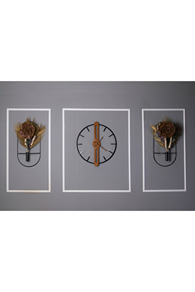 Wallover Design 3'lü Set - Massİron - (50x75cm) - Modern Dekoratif Metal Duva...