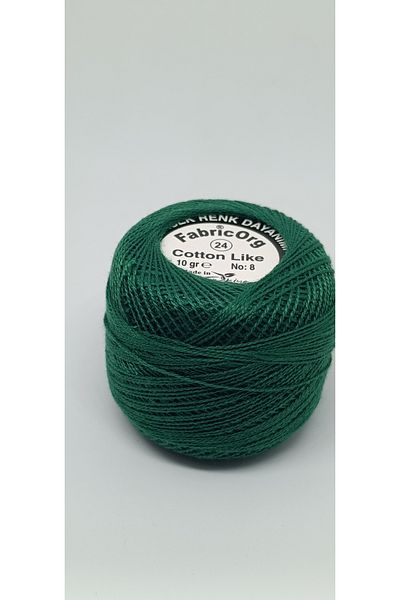 fabricorg Etamin-Cross Stitch Algodón Thread - Μονό Μάτσο - Νούμερο 24 Χρώμα (10 GR-NO8 IP)