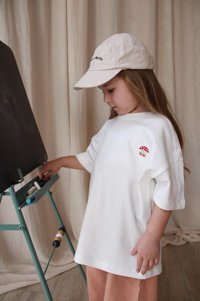 Oh La La Koala For Little Ones Tricou oversize cu broderie ciuperci