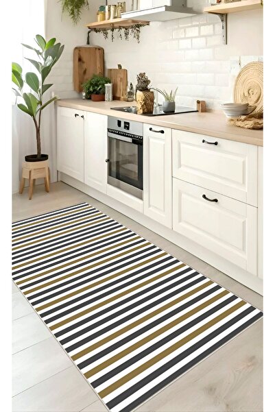 Ardizayn Dijital Baskı, İnce, Kaymaz, Dokuma Taban, Bambu, Mutfak Halısı, Ban...