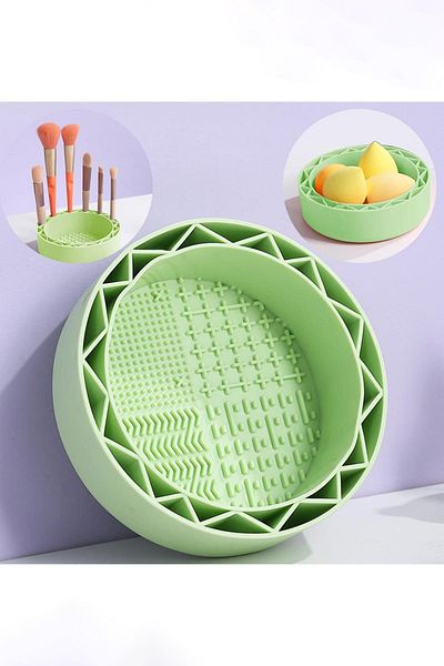 TAKIŞTIR Green Color Makeup Brush Cleaning Mat