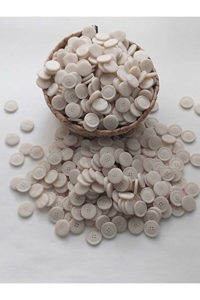 Tasarım زر بوليستر لون بيج قطر 2 سم 20 قطعة.