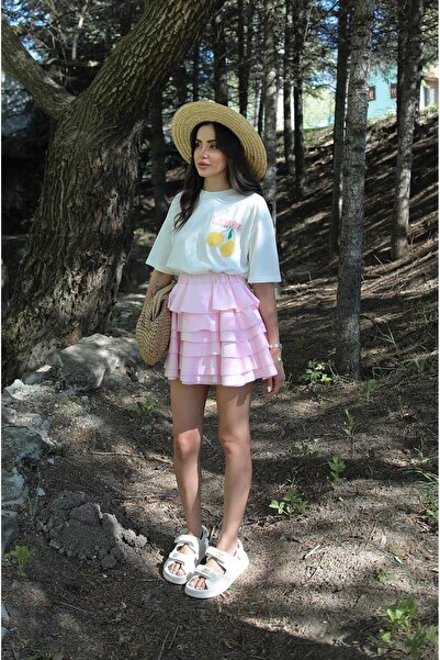 Havoş Pink Rialto Ruffle Skirt