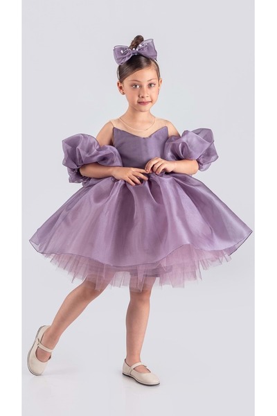 s.t. sebat tekstil Rochie de seara pentru fete umflate din organza Janjan SB594