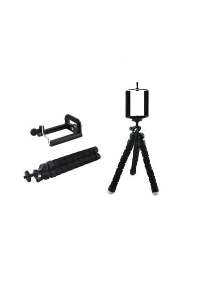 OEM Flexible phone holder, adjustable selfie tripod, black