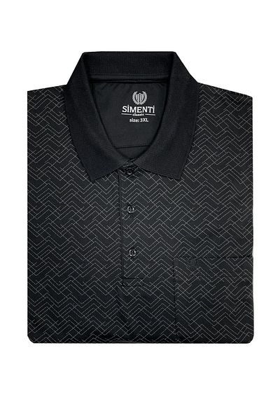 SİMENTİ Simenti Large Size Collared Classic Short Sleeve Pocket Men's T-Shirt 7288
