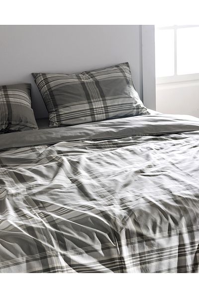 Madame Coco Rhone Doppeltes Bettbezug-Set aus Baumwolle mit Print - Khaki