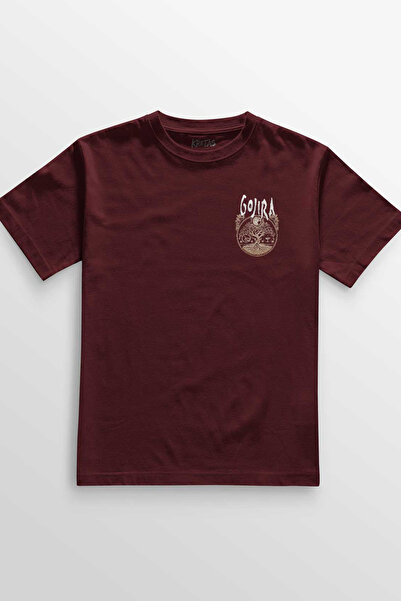Kretas Unisex bordo crvena T-shirt Gojira metal muzika rok muzika minimalna p...