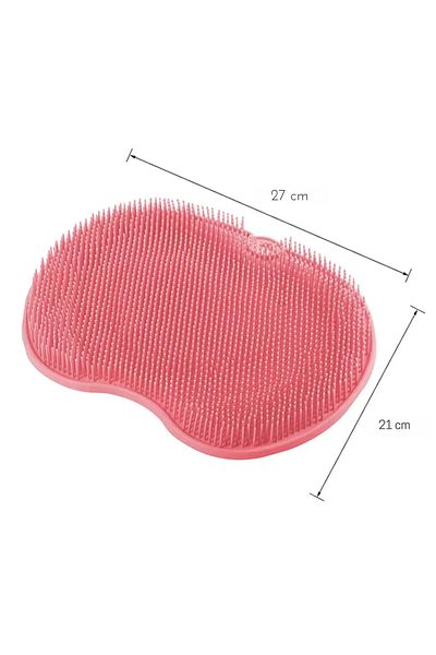 ADORN Suction Cup Silicone Bath Brush Foot Massage Pad Back Scrub Body Washing Washcloth