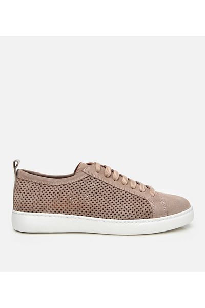 Hotiç Men's Suede Leather Beige Ultra Light Sole Casual Shoes