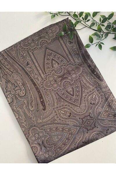 İpekseli Çinili Desen Çift Taraflı Vual Şal