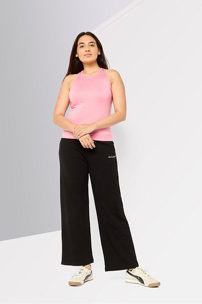 Karl Lagerfeld Women Crew Neck Sleeveless Brand Logo Tank Top, Pink