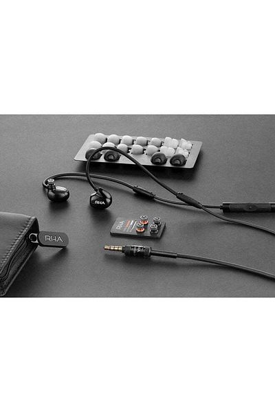 RHA T20i Noise Isolating Stainless Steel In-Ear Headphones With Remote And Mic Black