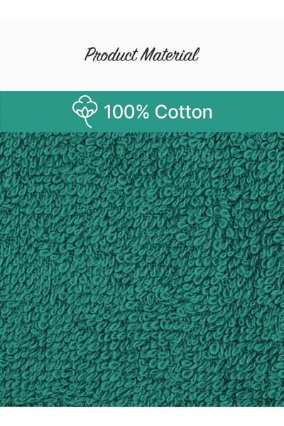 Generic 4 Piece Towel Set 550 GSM Quick Dry Highly Absorbent Thick Soft Hotel Quality Green