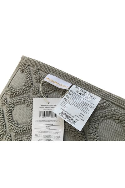 Madame Coco Πετσέτα ποδιών Sansone 100% βαμβακερή - Γκρι 50 x 70 cm