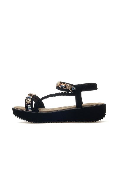 Guja Women's Stone Detailed Daily Sandals Shoes 25Y 25Y121-4 Z Black