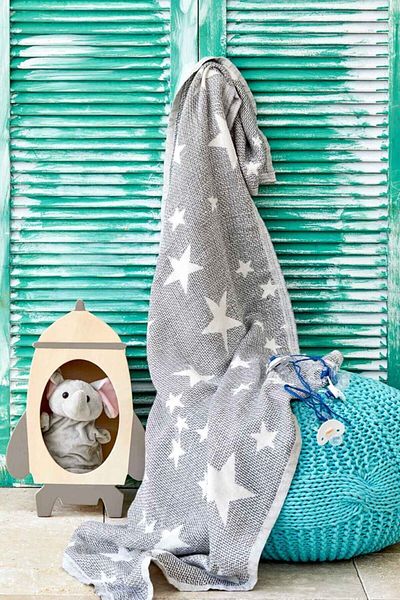 Karaca Home Baby Star Gray Baby Pique