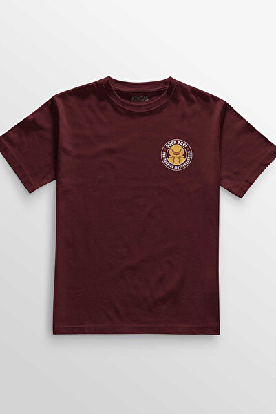 Kretas Unisex bordo T-shirt Patka Ti Patkice Smiješna Zabavna Žuta Pilića Min...