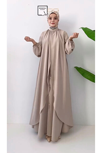 Esre Store 4534 - Скромна рокля в бежово