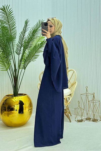 Neşeli Butik γυναικεία μανδύα ζώνη λεπτομέρειας χιτζάμπ NMS061
