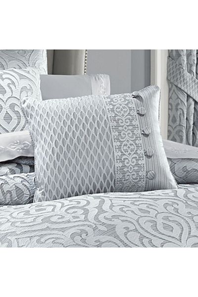 J. Queen New York Harrison Silver Comforter Set, Super King, 8 Piece Set