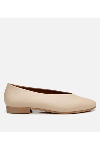 Hotiç Women's Leather Beige Ballerinas