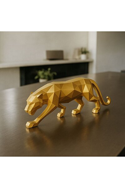 Doremcy Kübik Jaguar Biblo – Siyah Leopar Tasarımlı, Polyester Döküm, Modern Ev Ve Ofis Dekorasyonu