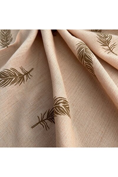 Doray Kumaş Keten Görünümlü Elbiselik Kumaş / Kuş Tüyü Desenli / DRY 2029