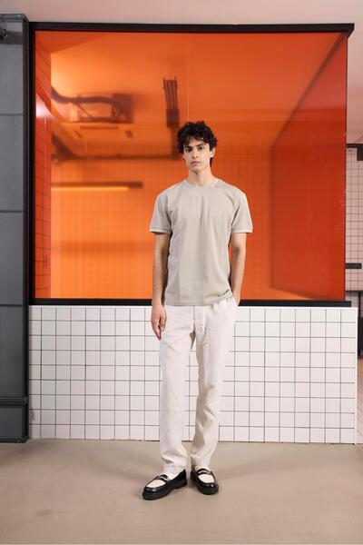 GMG FIRENZE Μπλουζάκι με λεπτομέρεια με λαιμόκοψη και λεπτομέρεια στρίφωμα