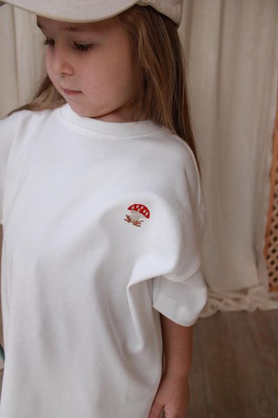 Oh La La Koala For Little Ones Tricou oversize cu broderie ciuperci