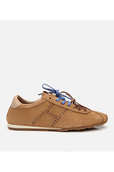 Hotiç Pantofi sport de damă din piele de căprioară, cafeniu