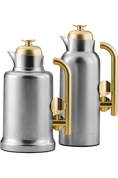 ALSAIF 2-pieces Coffee And Tea Flask Sandra, Leak Resistant, Keeps Drinks Hot, 1.0/0.75l
