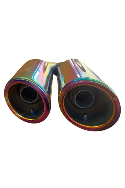 Akrapovic Akrapoviç Çift Çıkış Egzoz Susturuculu Yanık Mavi ( Bukalemun )