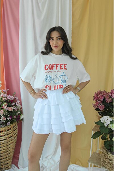 Havoş White Rialto Ruffle Skirt