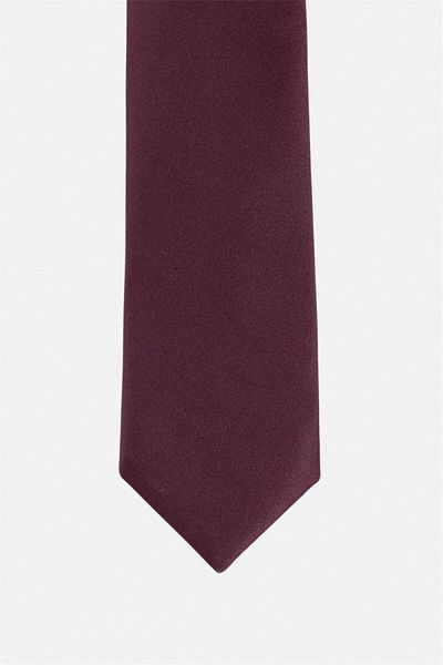 SÜVARİ Dark Burgundy Plain Tie