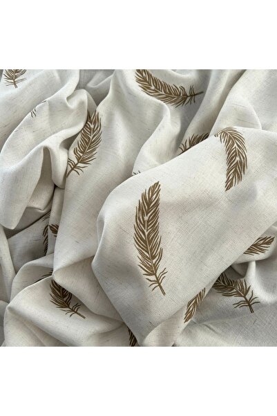 Doray Kumaş Keten Görünümlü Elbiselik Kumaş / Kuş Tüyü Desenli / DRY 2029