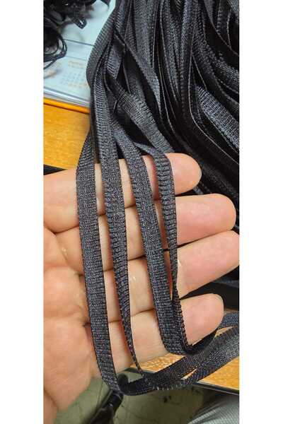 AKÇA TEKSTİL Plain String Curtain 0.80 mm Anthracite Color 100 cm Width 280 cm Length Ready Made Flat Thick Strip String Curtain