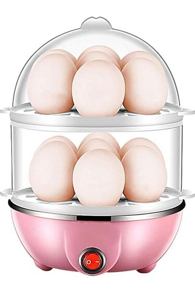 Generic 350w Double Layer Egg Boiler / Steamer, Multifunction 14 Egg Capacity With Measuring Cup