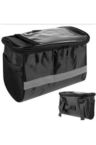 Ikonka Waterproof Bike Bag With Velcro, Black