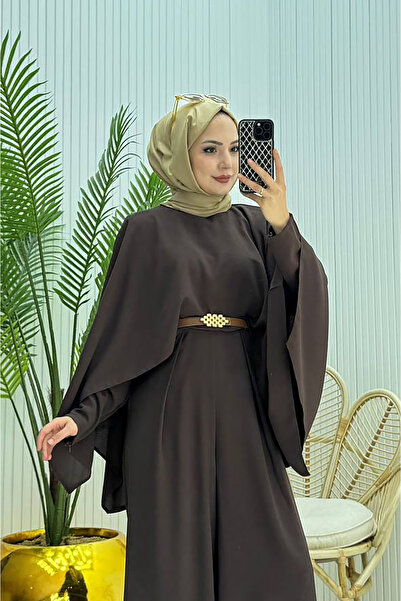 Neşeli Butik γυναικεία μανδύα ζώνη λεπτομέρειας χιτζάμπ NMS061