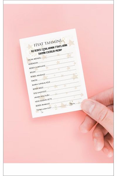 43 cici süsler organizasyon Guessing Card, 8 Pieces 10X14 cm Baby Items
