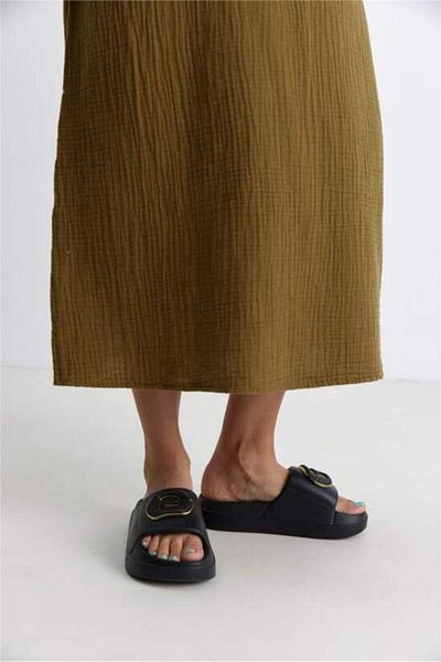 Caprito Y-03 Eva Black Women's Kibola Buckle Slippers
