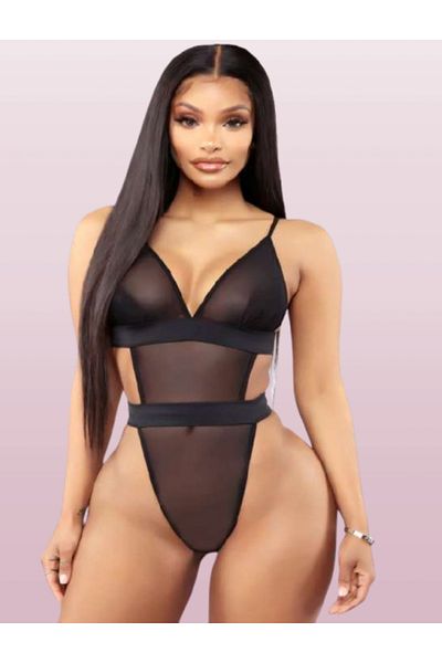Cooqpoo Μαύρο S/M- Μέγεθος Απλό Γυναικείο Babydoll με Μέση