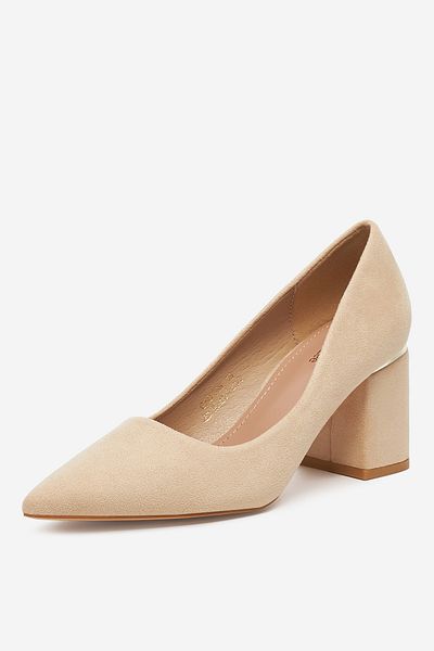 DeeZee Women's Pumps on a block heel low beige block heel 38