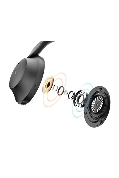 Gogen Casti audio fara fir HBTM 93B, Over the Ear, Bluetooth 5.3, functie anulare zgomot, microfon,