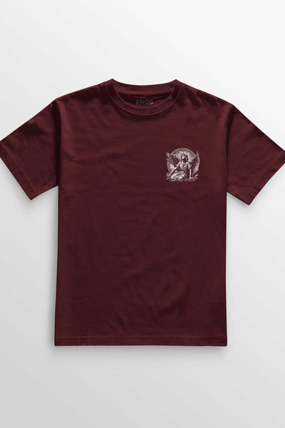 Kretas Tricou unisex roșu Claret Sweat Saint Gothic Holy Angel Angle Imprimat...