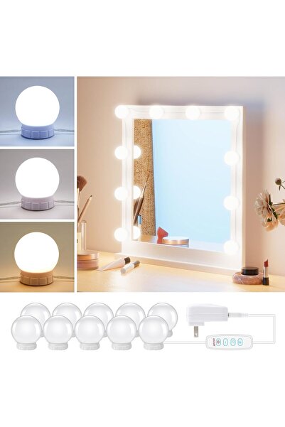 Tahtakale Dünyası Makyaj lambası aynaya takılabilen 10 lu 3 renkli banyo tuva...