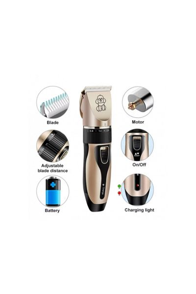 zola Pet grooming kit set, USB clipper, 4 heads, scissors, pliers, file, comb